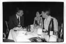 William Eggleston, Anne Bertrand, Jean-Louis Garnell at the Dinner Party of the Biennale de Lyon, 2001-06-22, © Ed Grazda